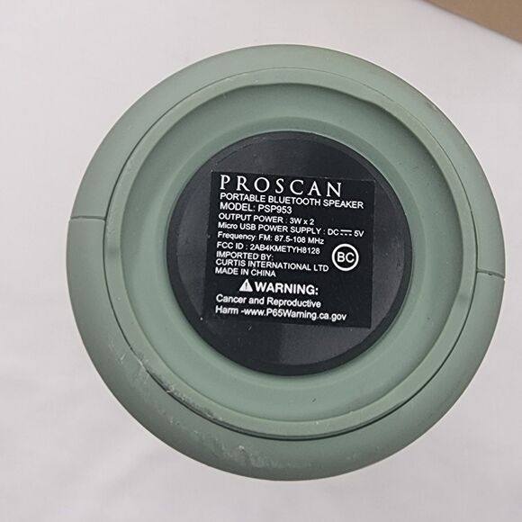 Proscan Bluetooth Speaker PSP943 Green Portable - Picture 3 of 7